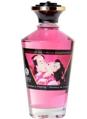 Олія зігріваюча їстівна Shunga APHRODISIAC WARMING OIL Raspberry Feeling (Малина) 100 мл зображення