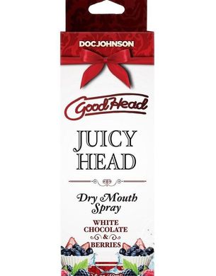 Зволожуючий оральний спрей Doc Johnson GoodHead Juicy Head Dry Mouth Spray White Chocolate and Berries, білий шоколад та ягоди (59 мл) зображення