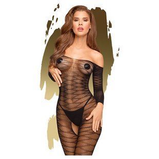 Бодістокінг із довгими рукавами Penthouse Dreamy Diva Black, розмір XL зображення
