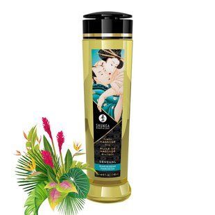Масажна олія зволожуюча Shunga Sensual Island Blossoms, квіти (240 мл) зображення