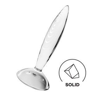 Скляна анальна пробка Satisfyer Sparkling Crystal (діаметр 3,5 см) картинка