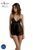 Очаровательная рубашка + трусики Passion ECO KERRIA CHEMISE black, размер L/XL картинка