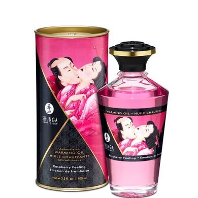 Масло согревающее съедобное Shunga APHRODISIAC WARMING OIL Raspberry Feeling (Малина) 100 мл картинка