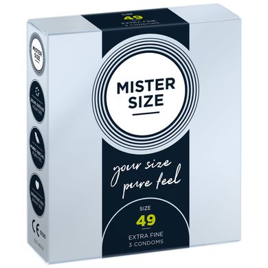 Презервативи тонкі Mister Size pure feel, розмір 49 (3 шт) зображення