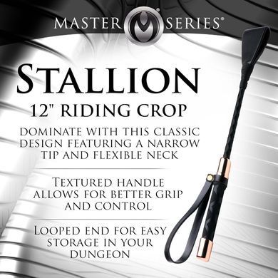 Шкіряна ляскалка з петлею для руки Master Series Stallion Riding Crop зображення