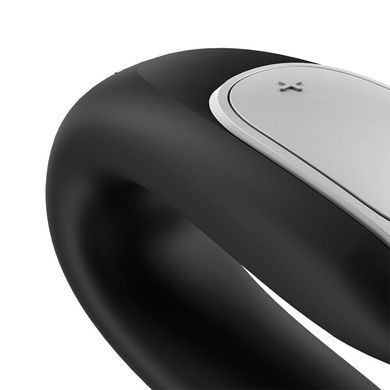 Смарт-вібратор для пар з пультом ДУ Satisfyer Double Fun Black (ширина 3 см) зображення
