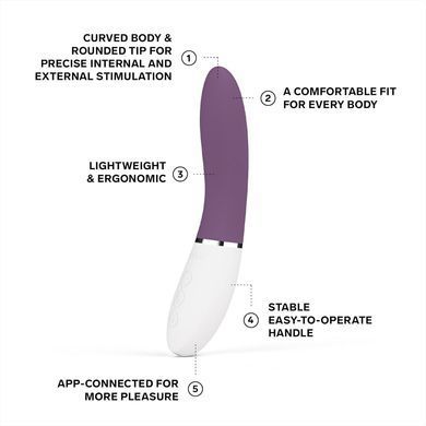 Смарт вибратор для точки G LELO Liv 3 Plum (диаметр 4,2 см) картинка