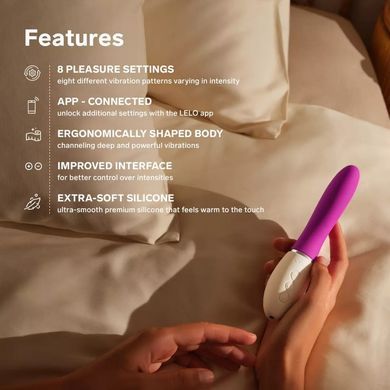 Смарт вибратор для точки G LELO Liv 3 Plum (диаметр 4,2 см) картинка