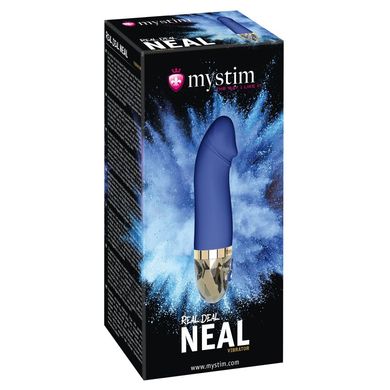 Вібратор для точки G Mystim Real Deal Neil Blue (діаметр 3,6 см) зображення
