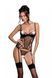 Корсет с подвязками + стринги Passion LOVELIA CORSET black, размер S/M картинка 1