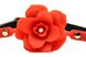 Силіконовий кляп з трояндою Master Series Blossom Silicone Rose Gag Red (діаметр 4,3 см) картинка 4