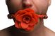 Силіконовий кляп з трояндою Master Series Blossom Silicone Rose Gag Red (діаметр 4,3 см) картинка 9