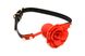 Силіконовий кляп з трояндою Master Series Blossom Silicone Rose Gag Red (діаметр 4,3 см) картинка 1