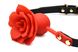 Силіконовий кляп з трояндою Master Series Blossom Silicone Rose Gag Red (діаметр 4,3 см) картинка 3