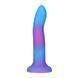 Ділдо, що світиться в темряві + віброкуля ADDICTION Rave 8" Glow in the Dark Dildo Blue Purple (діаметр 3,6 см) зображення