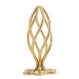 Фото Металева анальна пробка LOCKINK SEVANDA Hollow Spiral Golden Metal Anal Plug, розмір S (діаметр 2,6 см)