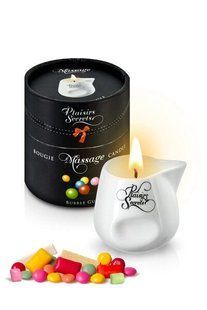 Масажна свічка в керамічному посуді Plaisirs Secrets Bubble Gum жуйка (80 мл) зображення