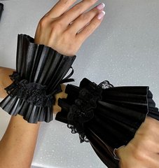 Плісовані манжети-наручники зі шкірозамінника D&A зображення