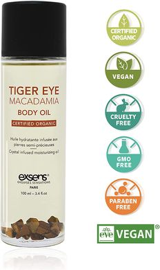 Массажное масло защищающее EXSENS Tiger Eye Macadamia Тигровый глаз и макадамия (100 мл) картинка