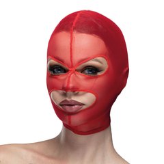 Маска - сітка з відкритим ротом та очима Feral Feelings Mask Red, червона зображення