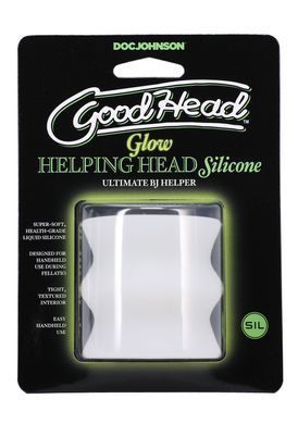 Мастурбатор наскрізний  Doc Johnson GoodHead Glow Helping Head Silicone зображення
