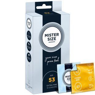 Презервативы тонкие Mister Size pure feel, размер 53 (10 шт) картинка
