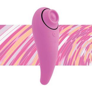 Пульсатор для клітора + вібратор FeelzToys FemmeGasm Tapping & Tickling Vibrator Pink зображення