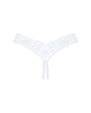 Мереживні трусики-танга з доступом Obsessive Heavenlly crotchless thong, розмір XL/2XL зображення