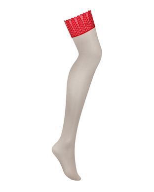 Сексуальні панчохи з мереживом під пояс Obsessive Ingridia stockings, розмір XS/S зображення