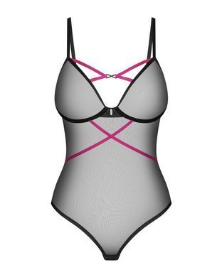 Прозоре боді Obsessive Novenes teddy Black, розмір XS/S зображення