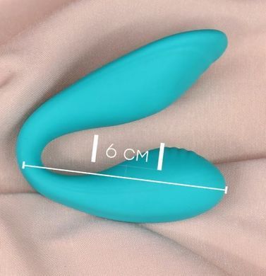 Двойной вибратор с пультом ДУ S Pleasures Premium Delight, бирюзовый (диаметр 2,2 см) картинка