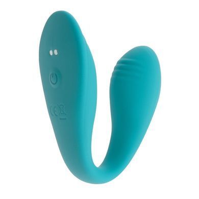 Двойной вибратор с пультом ДУ S Pleasures Premium Delight, бирюзовый (диаметр 2,2 см) картинка