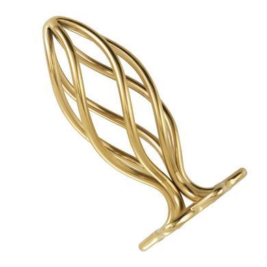 Металлическая анальная пробка LOCKINK SEVANDA Hollow Spiral Golden Metal Anal Plug, размер S (диаметр 2,6 см) картинка