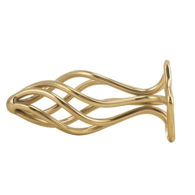 Металлическая анальная пробка LOCKINK SEVANDA Hollow Spiral Golden Metal Anal Plug, размер S (диаметр 2,6 см) картинка