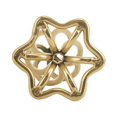 Металлическая анальная пробка LOCKINK SEVANDA Hollow Spiral Golden Metal Anal Plug, размер S (диаметр 2,6 см) картинка