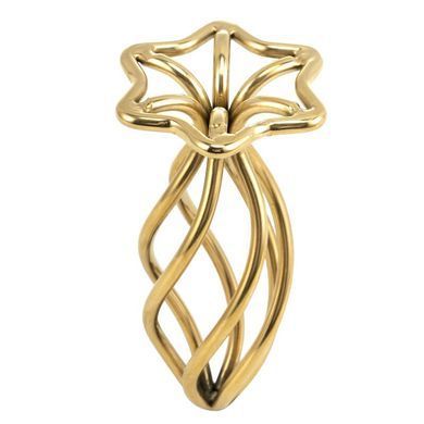 Металлическая анальная пробка LOCKINK SEVANDA Hollow Spiral Golden Metal Anal Plug, размер S (диаметр 2,6 см) картинка