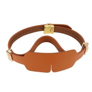 Маска на глаза кожаная LOCKINK Blindfold Kit Brown картинка