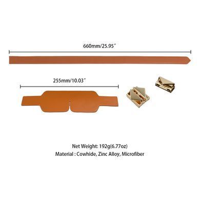 Маска на глаза кожаная LOCKINK Blindfold Kit Brown картинка
