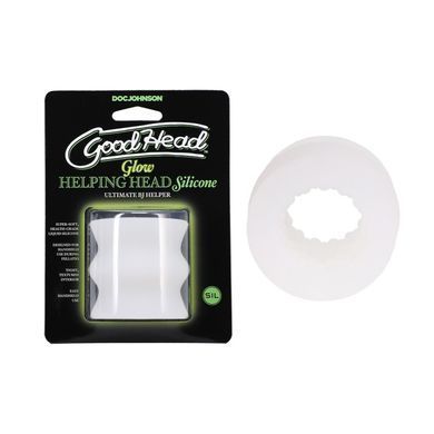 Мастурбатор наскрізний  Doc Johnson GoodHead Glow Helping Head Silicone зображення