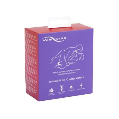 Недорогий вібратор для пар з пультом ДК We-Vibe Unite Purple (ширина 2,2 см) зображення