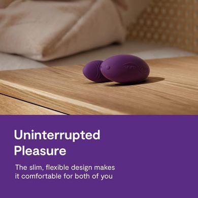 Недорогий вібратор для пар з пультом ДК We-Vibe Unite Purple (ширина 2,2 см) зображення