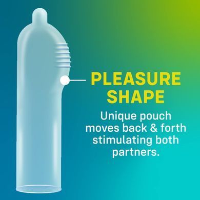 Презерватив с ребристой текстурой ONE Pleasure Plus (1 шт) картинка