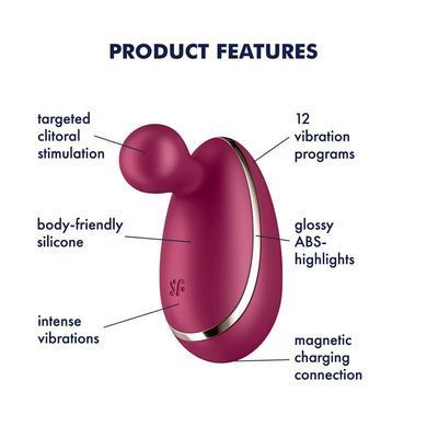 Вібратор для зовнішньої стимуляції з гнучким відростком Satisfyer Spot On 1 Berry зображення