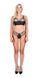 Комплект из эко-кожи с люверсами и ремешками: бра и трусики Passion Malwia Bikini black, размер S/M картинка 6
