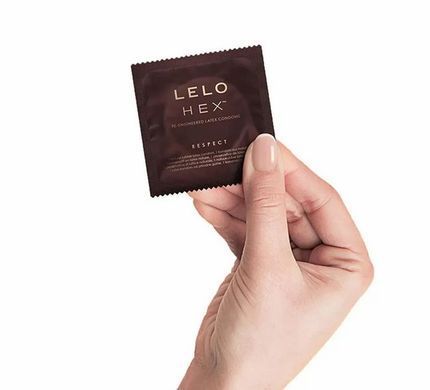 Презервативы тонкие и суперпрочные LELO HEX Condoms Respect, размер XL (12 шт, увеличенный размер) картинка