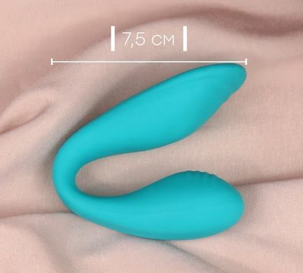 Двойной вибратор с пультом ДУ S Pleasures Premium Delight, бирюзовый (диаметр 2,2 см) картинка