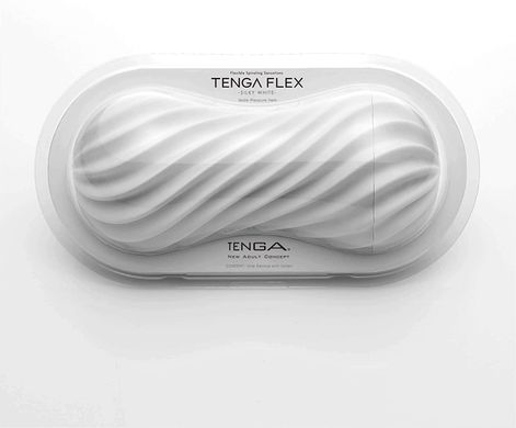 Мастурбатор з м'яким корпусом та підставкою Tenga FLEX Silky White зображення