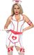 Рольовий костюм медсестри Leg Avenue Vinyl ER Hottie White/Red, розмір XS картинка 9