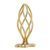 Металлическая анальная пробка LOCKINK SEVANDA Hollow Spiral Golden Metal Anal Plug, размер S (диаметр 2,6 см) картинка