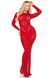 Спокуслива сукня Leg Avenue Lace and Net Bodycon Gown One Size, Red картинка 1